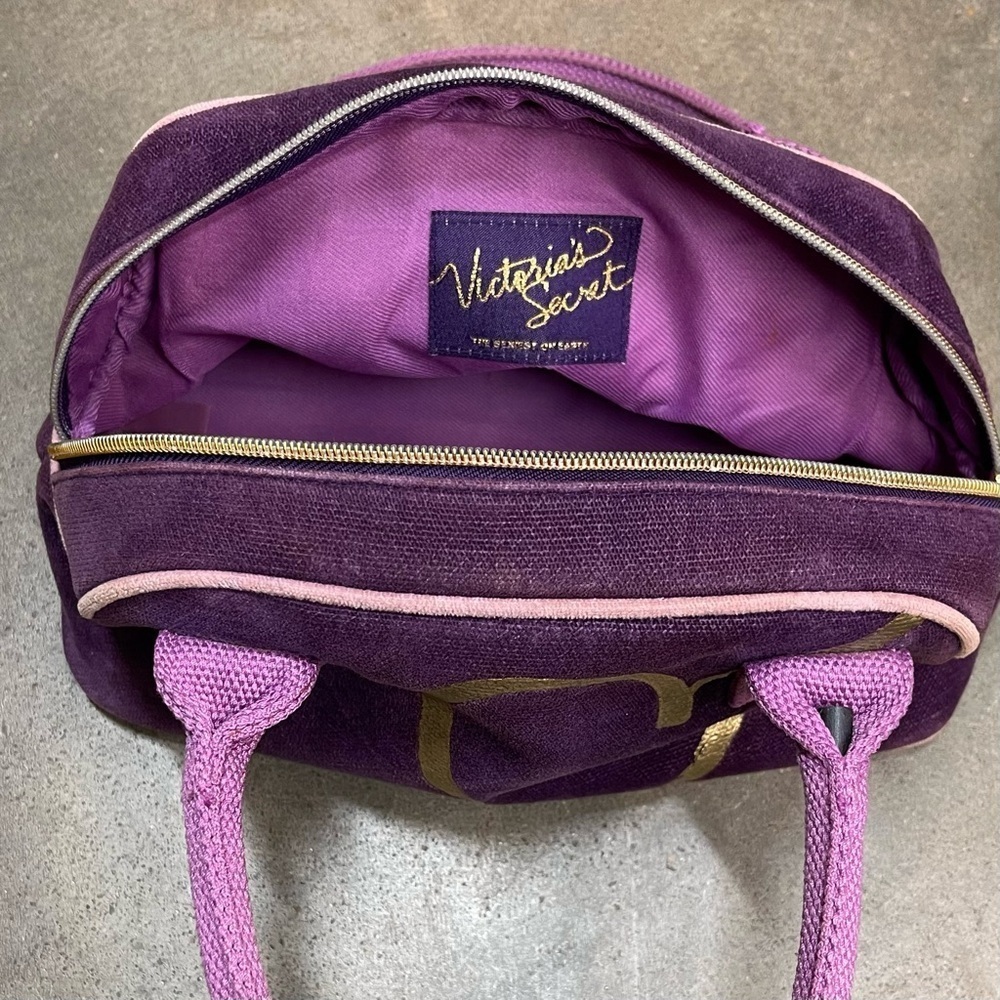 Vintage 90s Victoria's Secret Y2K Velour Purse Handbag - Picture 6 of 11